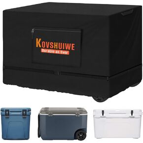 Kovshuiwe Cooler Cover for 45/65 Cooler, Heavy Duty Waterproof Ice Chest Cover, Ice Box Covers, Heavy Duty 420D Oxford Fabric, 31.5"(L) x 21.2"(D) x 20"(H)