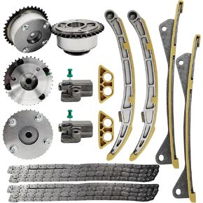 14 PCS Timing Chain Kit w/Tensioner & VVT Gear Fits for Kia Sorento Sedona Stinger Telluride Cadenza K900, for Hyundai Santa Fe Sedan Palisade Genesis 3.3L 3.8L 2012-2022 243703CGA0, 24321-3L100