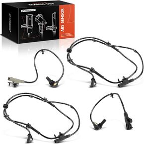 A-Premium ABS Wheel Speed Sensor Compatible with Infiniti Models - Q50 2014-2020, Q60 2017-2019 - Front and Rear Driver and Passenger Side, 4-PC Set, Replace# 479004GA0A, 479104GA0A