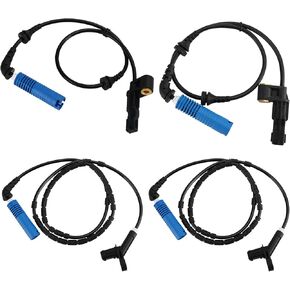 4Pcs ABS Wheel Speed Sensor for BMW 325CI 325I 330CI 330I M3 Front Rear Left&Right Directly Installed Driver & Passenger Side 34526752681 34526752682 34526752683