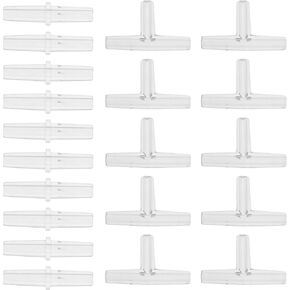Plastic Hose Barb Fittings, 3/16" Stright Barb Connector T Shaped 3 Way Barb Fitting Plastic Clear, 1 Set