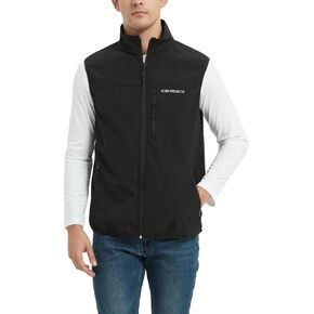 Acme Projects Men's Lightweight Classic Softshell Vest Windproof Sleeveless Jacket Travel Hiking Running Golf