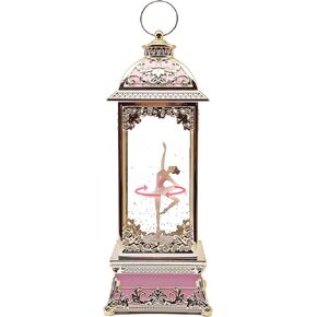 تدوير راقصة الباليه موسيقى الثلج الهدية للطفل للأطفال الصغار جيرلايت فتيات أخت ابنة حفيدة عيد ميلاد عيد ميلاد هدايا باليه مدعوم من البطارية أو USB (فتح اليدين الباليه)