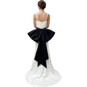 Big Bow with Adjustable Waistband for Wedding Dresses with Long Tails
