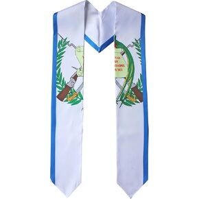 Del Mex Guatemala Graduation Flag Stole Sash Scarf Guatemalan Grad Unisex