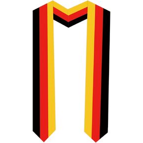 Germany Flag Graduation Sash Satin Scarf 72" Stole for Abroad Student International Study Class