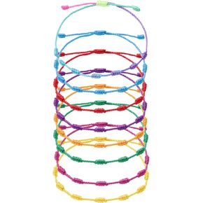 Stealth stone 8 Pcs Handmade Braided Bracelet,Boho Surfer Bracelet Anklet, Adjustable Beaded Anklets, Anklet Summer String Rope Ankle, Bracelets Waterproof Surfer Beach Bracelet Jewelry for Women Men