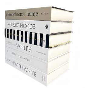 6 Pack Decorative Books | Faux Books for Home Décor | Coffee Table Books Hardcover | Ediactcyl Faux Art Decor for Farmhouse (M54)