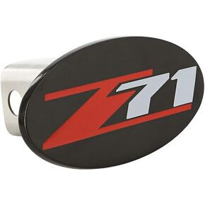Z71 Wordmark Chevy Black Finish Full Metal Hitch Cover Plug 2 inch Post