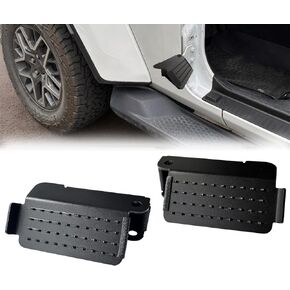 الباب الخارجي مفصلات القدمين الأوتاد المتوافقة مع جيب رانجلر JK JL Gladiator JT 2007 إلى 2024 ، Flip-up Foot Foot Rest Metal Kick Accessories