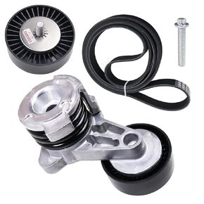 11288624196 Serpentine Belt Tensioner Idler Pulley Drive Assembly Kit 11287628650 Fit for BMW 128i 325i 325xi 328xi 330i 330xi 525i 525xi 528i 530i 530xi X3 X5 3.0L L6 2006-2013#11287535860 ADK0022P