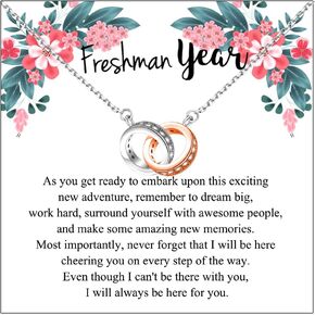 ENSIANTH Freshman Year Gift First Year College Necklace Back To School Gift Off To College Gift First Day of School Gift