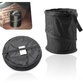 Car Trash Can, Pop-up Collapsible Car Trash Bin, Waterproof Hanging Car Trash Bag, Portable Foldable Multifunctional Accessories Car Trash Bin (Black)