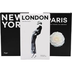 Faux Decorative Bookend - Decorative Books - Boxes for Coffee Table, Bookshelf Decor - Fake Books for Home Decor, Photo Box Storing Memories - Set of 3 Units- Ref: Cities in Kuwait