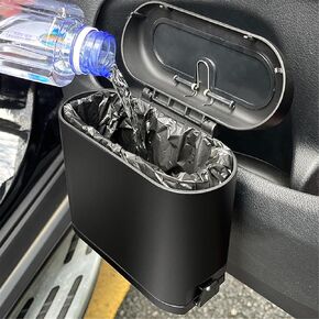 Detachable Car Door Trash Can, Mini Car Trash Can, Removable Bucket, Car Garbage Can Easy to Clean, Vehicle Car Accessories, Double Layered Garbage Bin for Car, black