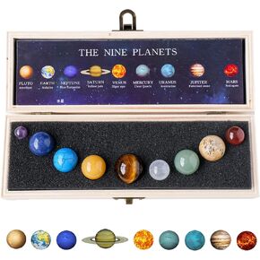 Runyangshi NINE PLATHALETS Solar System System Ball - Natural Crystal Gemstone Marble Marble Home Decoration - Gifts Creative