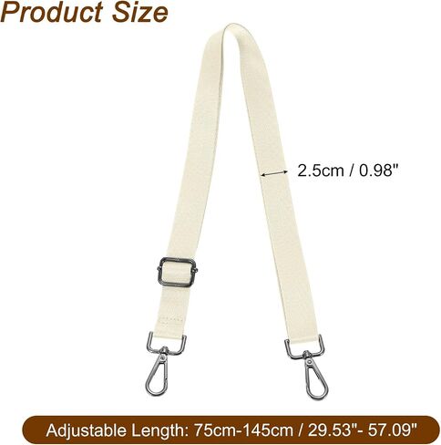 uxcell Wide Shoulder Strap, 2.5cm Adjustable Purse Strap Replacement Crossbody Strap for Shoulder Bag Handbag, Black, Black Pull Core Buckle in Saudi Arabia
