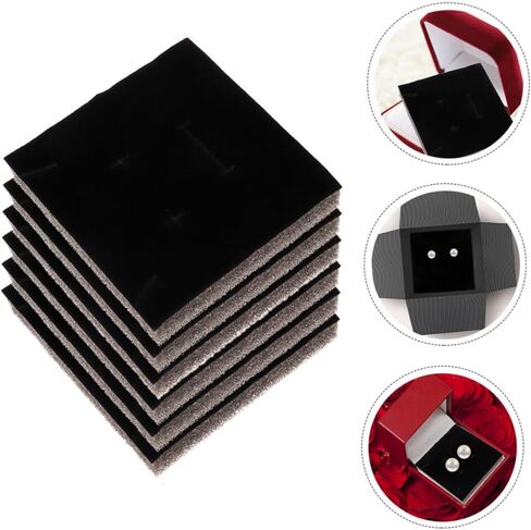 Luxshiny 20pcs Box Jewelry Box Necklace Sponge Pad Jewelry Organizer Inserts Ring Display Foam Pad Ring Display Pad Earring Sponge Liner Jewelry Display Pad Jewelry Insert Tray Boxes Velvet in Saudi Arabia