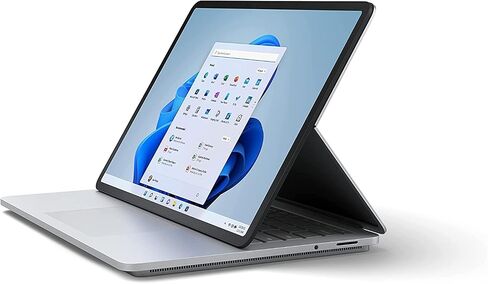 Microsoft Surface Laptop Studio, 14.4" Rotating Touchscreen Display, Intel Core H35 i7-11370H, 16GB RAM 512GB SSD NVIDIA GFORCE RTX 3050 Ti GPU 4GB-GDDR6 Graphics, Windows 11 Home, Platinum (Renewed) in Saudi Arabia