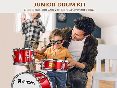 Kids Drum Set, 14 Inch Beginner Drum Kits, 3 Piece Drum Set for Kids Boys Girls Age 3-7, with Adjustable Throne, Cymbal Pedal, Drumsticks, Purple in Saudi Arabia