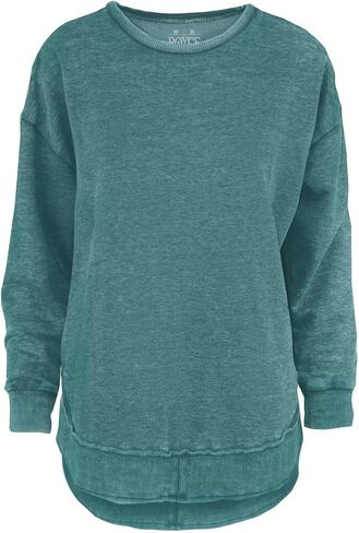 Melange Poncho Fleece: Long Sleeve Crew Neck Hi-Lo Round Bottom in Saudi Arabia