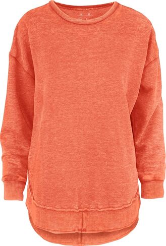 Melange Poncho Fleece: Long Sleeve Crew Neck Hi-Lo Round Bottom in Saudi Arabia