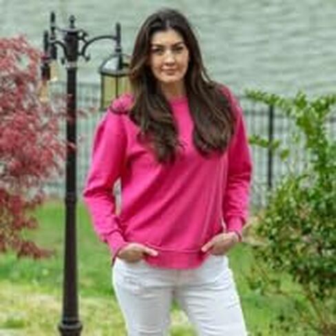 Melange Poncho Fleece: Long Sleeve Crew Neck Hi-Lo Round Bottom in Saudi Arabia