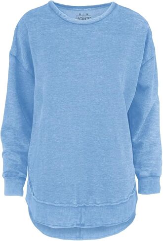 Melange Poncho Fleece: Long Sleeve Crew Neck Hi-Lo Round Bottom in Saudi Arabia