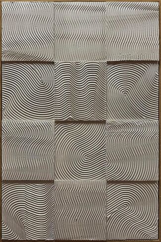 AZAVY Art,24x36Inch Hand Crafted Vertical Framed Oil Paintings Modern Abstract Golden Brown Geometric Canvas Wall Art in Saudi Arabia