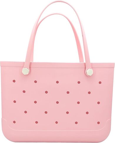 Rubber Beach Bag, Waterproof Travel Tote bag for Women Outdoor Summer Beach Tote Washable Bag Open Handbag for Daily in Saudi Arabia