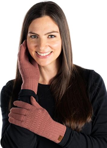 Funky Junque Winter Gloves Warm Touchscreen Tight Garter Knit Slim Smart Tip Gloves in Saudi Arabia