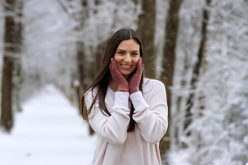 Funky Junque Winter Gloves Warm Touchscreen Tight Garter Knit Slim Smart Tip Gloves in Saudi Arabia