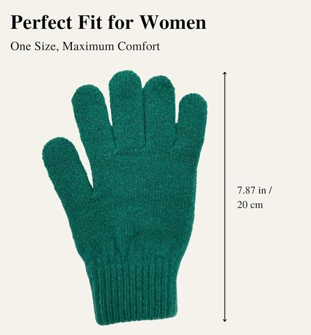 MDSTYLE Magic Knit Gloves for Women Cold Weather Winter Solid Color for Daily Sports Workout Runnging Jogging Full Finter in Saudi Arabia