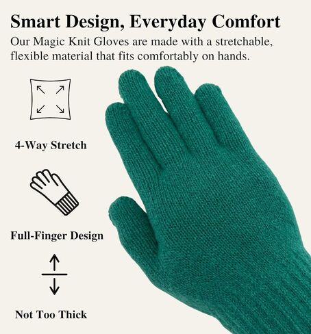 MDSTYLE Magic Knit Gloves for Women Cold Weather Winter Solid Color for Daily Sports Workout Runnging Jogging Full Finter in Saudi Arabia