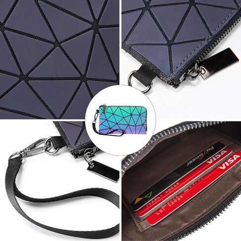 LOVEVOOK Geometric Luminous Purses and Handbags for Women Holographic Reflective Crossbody Bag Wallet in Saudi Arabia