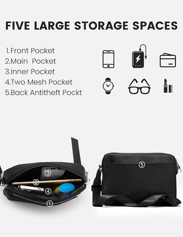 حقيبة Crossbody Womens ، حقيبة كتف الهاتف الأنيقة المضادة للسرقة. in Kuwait