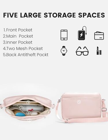 حقيبة Crossbody Womens ، حقيبة كتف الهاتف الأنيقة المضادة للسرقة. in Kuwait