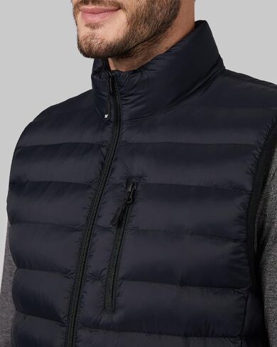 32 Degrees Heat Men's Lightweight Poly-Fill Packable Vest | Zippered Pockets | Layering | Water Repellent in Saudi Arabia