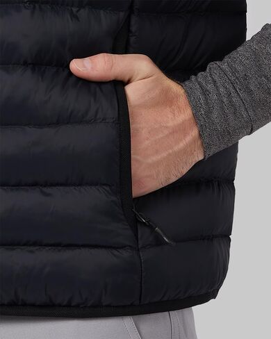 32 Degrees Heat Men's Lightweight Poly-Fill Packable Vest | Zippered Pockets | Layering | Water Repellent in Saudi Arabia