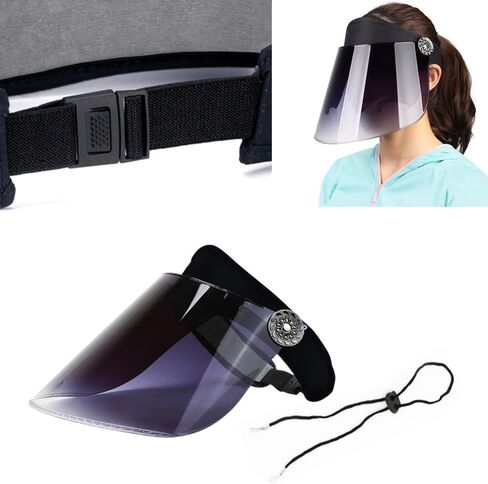 WITHMOONS Sun Shield UV Protection Visor Face Shield Hat Full Face Shield Sunblock in Saudi Arabia