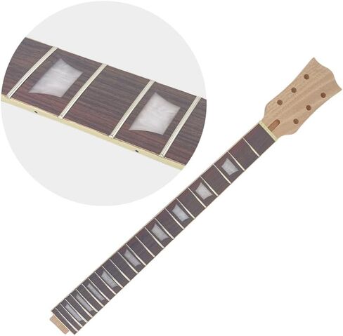 Yinfente Electric Guitar Neck 22 fret 24.75 inch Mahogany Rosewood Fretboard Guitar Necks Replacement Bolt on Heel (bolt on style) in Saudi Arabia