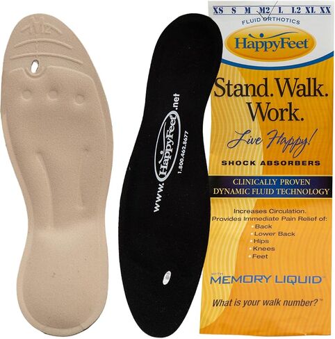 Happy Feet Plantar Fasciitis Flat Feet Orthotic High Arch Support Gel Insert Shoe Insoles for Mens and Womens in Saudi Arabia