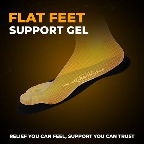 Happy Feet Plantar Fasciitis Flat Feet Orthotic High Arch Support Gel Insert Shoe Insoles for Mens and Womens in Saudi Arabia