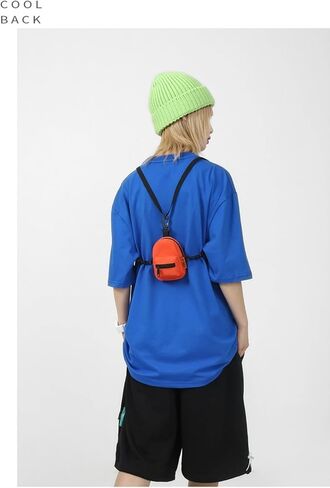 Mini Backpack Keychain Wallet - Cute Cosmetic Bag for Women, Key Pocket Wristlet with Card Slots & Organizer in Saudi Arabia