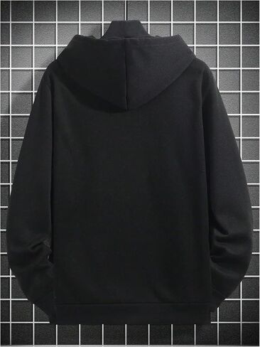 SOLY HUX Hoodies for Men Graphic Print Drawstring Drop Shoulder Long Sleeve Sweatshirt Pullover Tops in Saudi Arabia