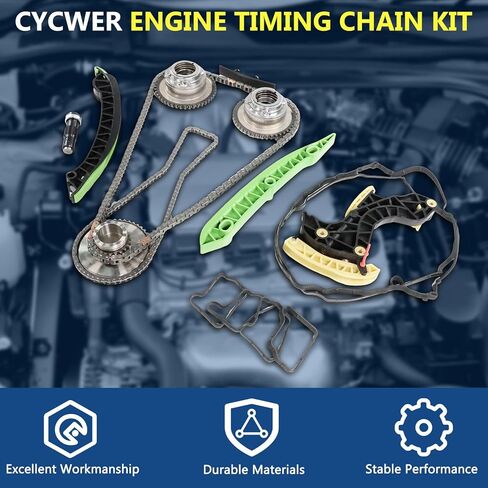 0009931078 Engine Timing Chain Kit with Intake Exhaust VVT Cam Sprockets Fits for 2012-2014 C250 E250 SLK200 1.8L, Fits for 2010 C200 1.8L, Replace OE 0009931078 2710501400 2710501500 in Saudi Arabia