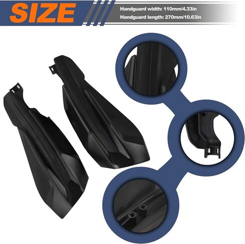 Dirt Bike Handguards,Motorcycle Handle Protector Compatible with Universal EXC XC SX SXF XCF XC-W TPI 125-500-Black in Saudi Arabia