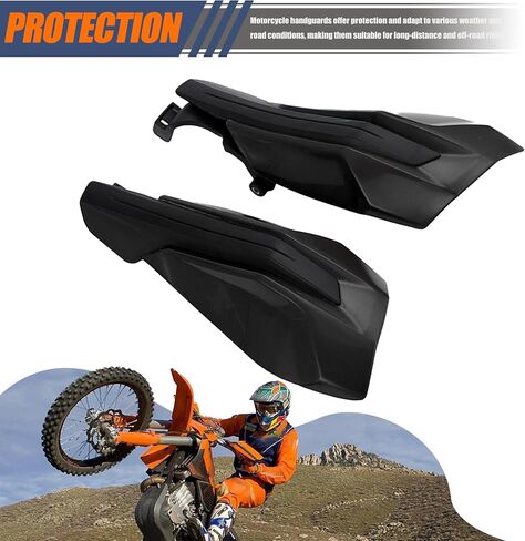 Dirt Bike Handguards,Motorcycle Handle Protector Compatible with Universal EXC XC SX SXF XCF XC-W TPI 125-500-Black in Saudi Arabia