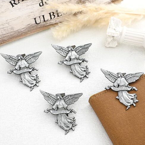 Tallew 4 Pcs Guardian Angel Visor Clips for Cars New Driver Gifts Never Drive Faster Than Your Guardian Angel Can Fly Car Visor Accessories Bless Driving Safety Religious Gift for Driver Friend in Saudi Arabia