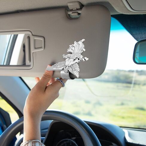 Tallew 4 Pcs Guardian Angel Visor Clips for Cars New Driver Gifts Never Drive Faster Than Your Guardian Angel Can Fly Car Visor Accessories Bless Driving Safety Religious Gift for Driver Friend in Saudi Arabia